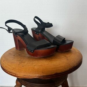 Madden Girl Black and Brown Platform Heels size 8